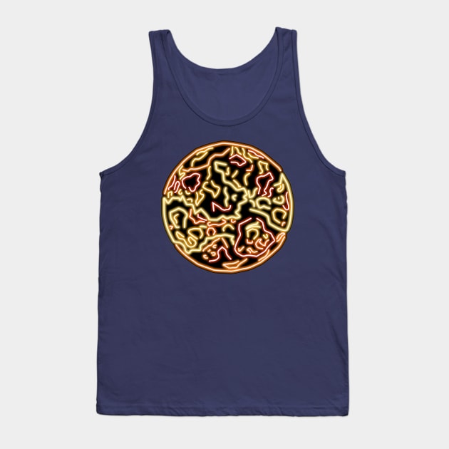 Electric Solar System Neon Venus Tank Top by gkillerb